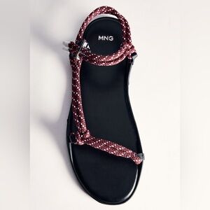 LIKE NEW Mango Combined Lace Up Sandals